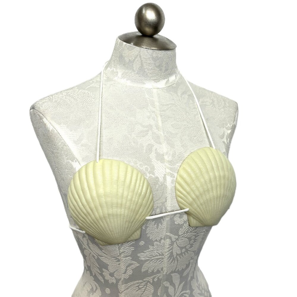 Mermaid Hard Plastic Sea Shell Bra - One Size - NWT NOS